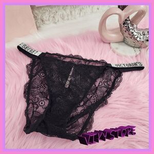NWT 👗💖 Glamorous Victoria's Secret Very Sexy Black Lace Bikini - Size Medium😍